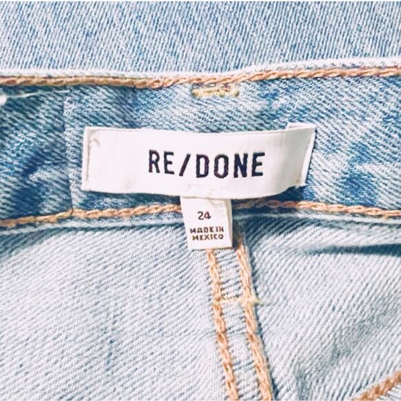 RE/DONE Hight Waist Wide-Leg Blue Jeans | Size 24 - Picture 2 of 9